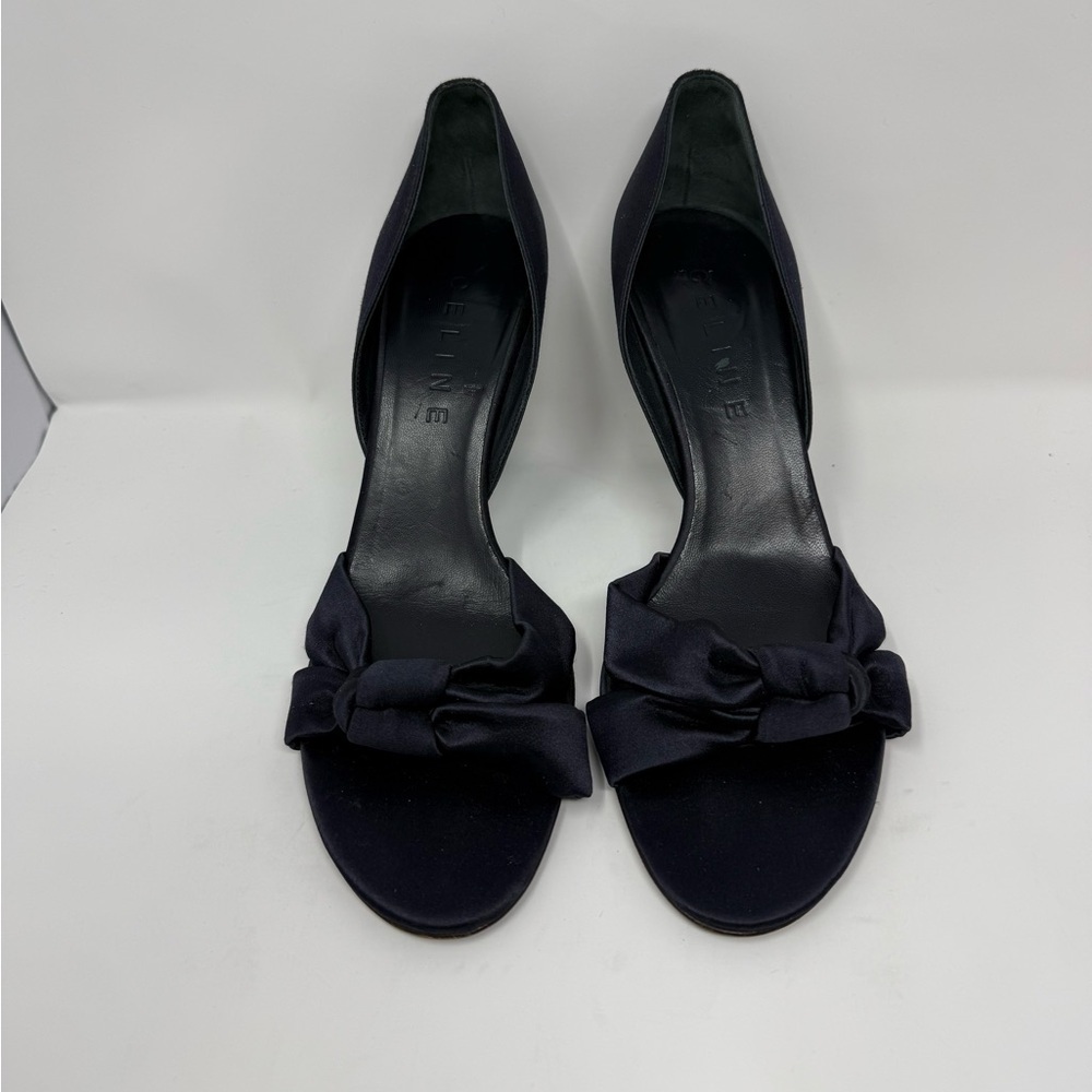 Celine Satin Open Toe Heels Size 10B - Picture 4 of 10